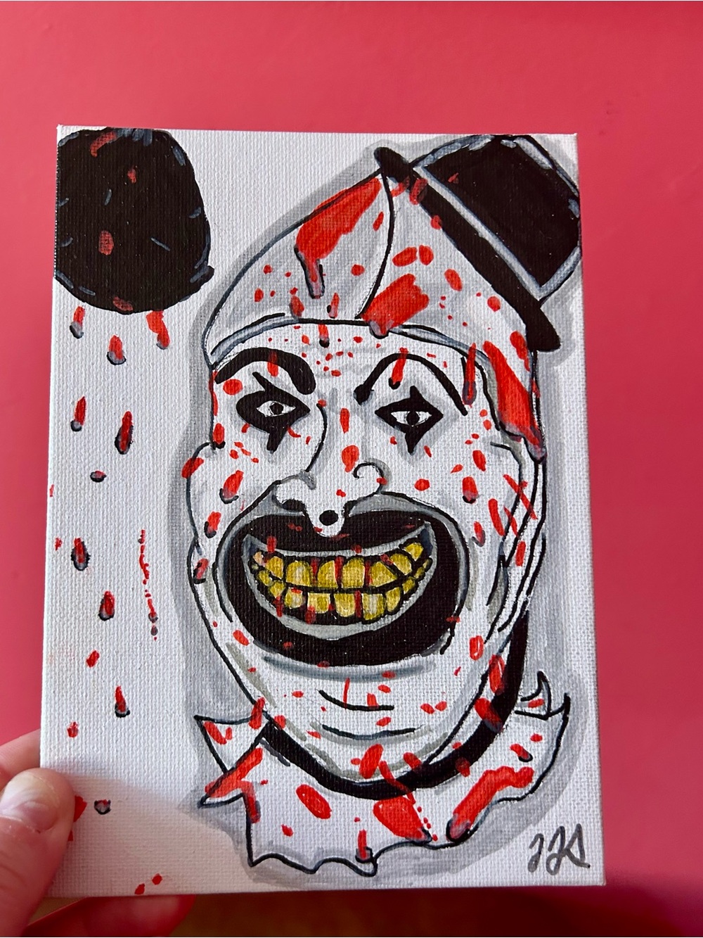 One Of A Kind Original Fan Art The Clown Terrifier Painting